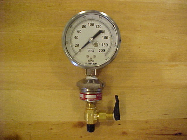 Portable 3" hand pressure tester 0-200 psi